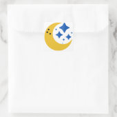 月と星スリープトラッカージャーナルのシール スクエアシール (バッグ)