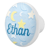 月と星パターン セラミックノブ (右)