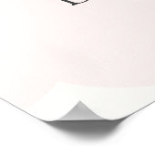 月と星ピンクの赤ちゃんシャワー歓迎サイン ポスター (角)