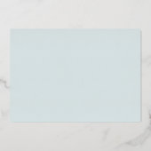 月と星フォトコラージュ青の誕生のお知らせ 箔招待状 (裏面)