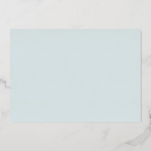 月と星フォトコラージュ青の誕生のお知らせ 箔招待状 (裏面)