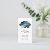 月と星ベビーガールギフトレジストリ エンクロージャーカード (スタンド正面)