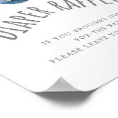 月と星ベビーシャワーおむつラッフルサイン ポスター (角)