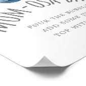 月と星ベビーシャワーマムオーサバーサイン ポスター (角)