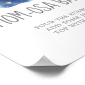 月と星ベビーシャワーマムオーサバーサイン ポスター (角)