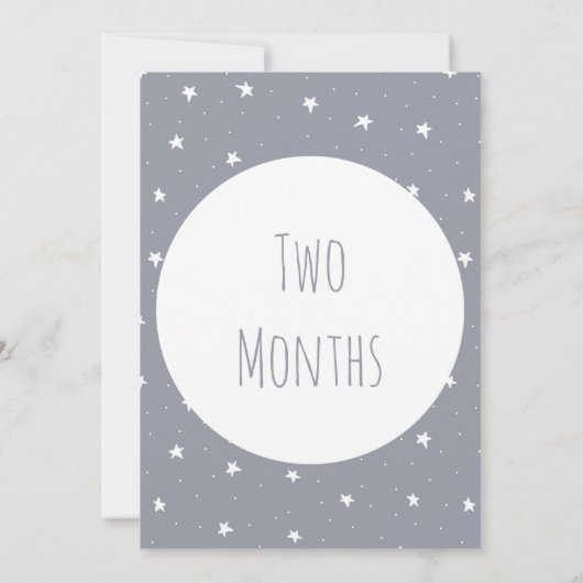 月と星ベビーマイルストーンカード 招待状 (裏面)