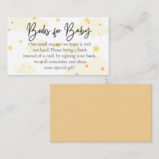 月と星ベビー エンクロージャーカード (正面/裏面)