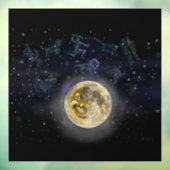 月と星座 ウィンドウサイン (シート3)