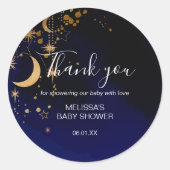 月と星感謝していより ラウンドシール (正面)