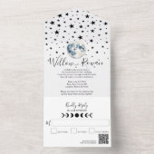 月と星1つの結婚式の招待 オールインワン招待状 (内側)