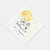 月と星1歳の誕生日 スタンダードランチョンナプキン (角)