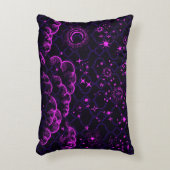 "月と星"アクセント装飾用クッション(PK/BLK/PUR) アクセントクッション (正面(垂直))