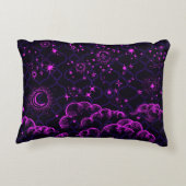 "月と星"アクセント装飾用クッション(PK/BLK/PUR) アクセントクッション (裏面)
