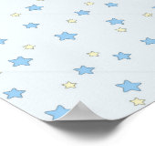 月と星（キラキラ小さな星） ポスター (角)