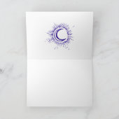 「月と星」グリーティングカード(WH/BLU/PUR) カード (内部)