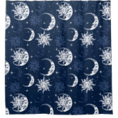 月と星 シャワーカーテン (正面)