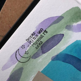 月と星 セルフインキングスタンプ