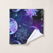 月と星 バスタオルセット (ウォッシュタオル)