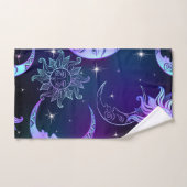 月と星 バスタオルセット (ハンドタオル)