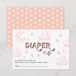 月と星 |ベビーシャワー挿入エンクロージャカード エンクロージャーカード