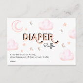 月と星 |ベビーシャワー挿入エンクロージャカード エンクロージャーカード (正面)