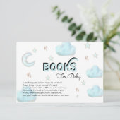 月と星 |ベビーシャワー挿入エンクロージャカード エンクロージャーカード (スタンド正面)