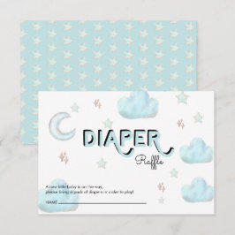 月と星 |ベビーシャワー挿入エンクロージャカード エンクロージャーカード