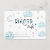 月と星 |ベビーシャワー挿入エンクロージャカード エンクロージャーカード (正面)