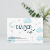 月と星 |ベビーシャワー挿入エンクロージャカード エンクロージャーカード (スタンド正面)