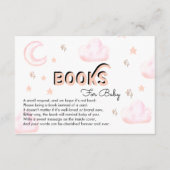 月と星 |ベビーシャワー挿入エンクロージャカード エンクロージャーカード (正面)