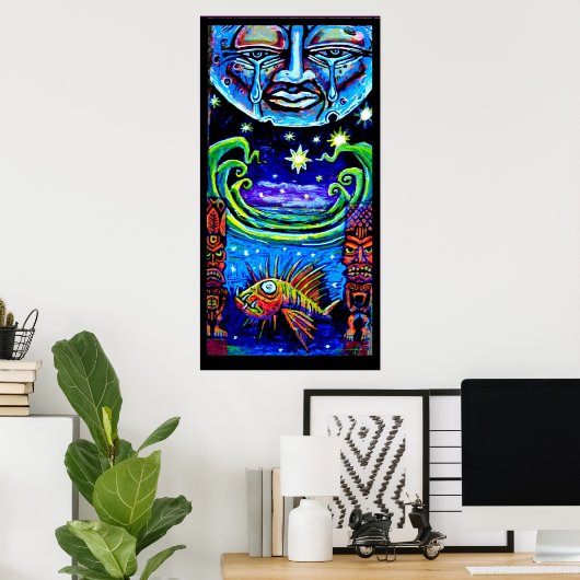 月と星 ポスター (ホームオフィス)