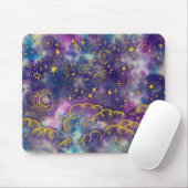 「月と星」マウスパッド(金ゴールドカラー) マウスパッド (マウス)