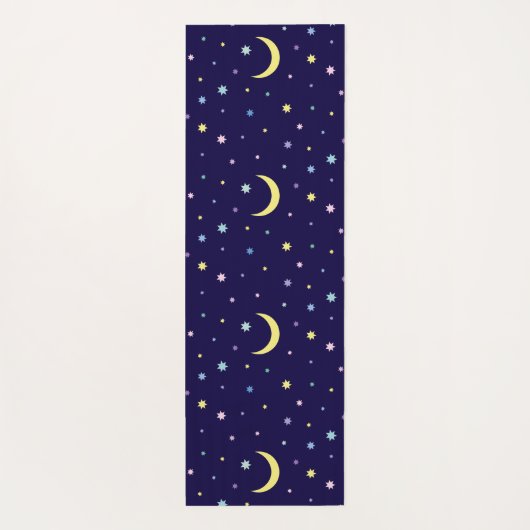 月と星。 ヨガマット (裏面)