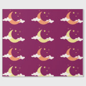 月と星 ラッピングペーパー (フラット)