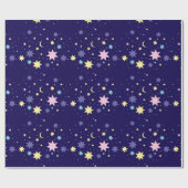 月と星 ラッピングペーパー (フラット)