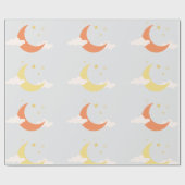 月と星 ラッピングペーパー (フラット)