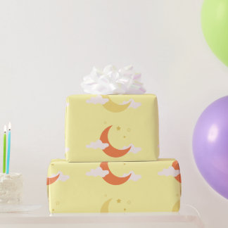 月と星 ラッピングペーパー