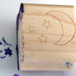 月と星 ラバースタンプ