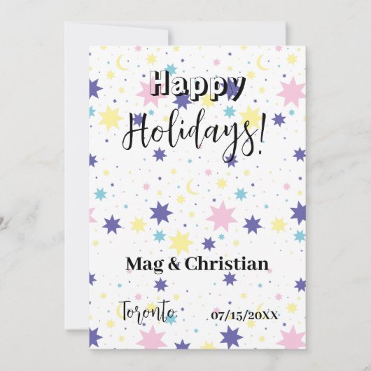 月と星 招待状 (正面)