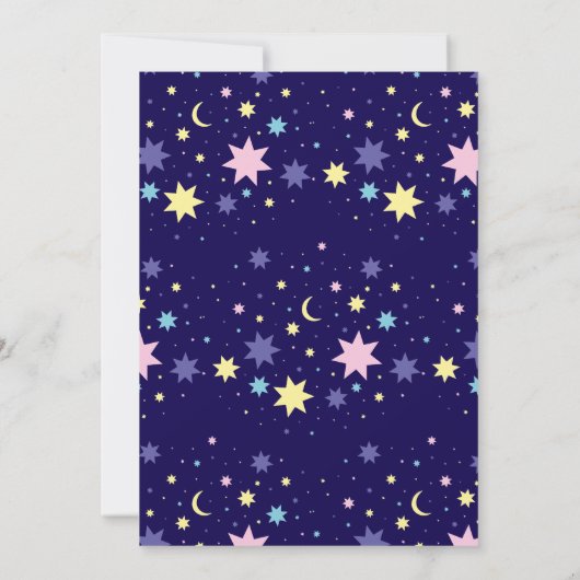 月と星 招待状 (裏面)