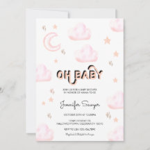 月と星 |水モダン色ベビーシャワー