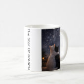 月と星 猫 愛 コーヒーマグカップ (正面右)