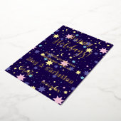 月と星 箔招待状 (回転した状態)