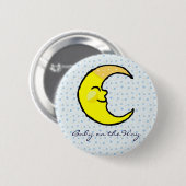 月と星 缶バッジ (正面&裏面)