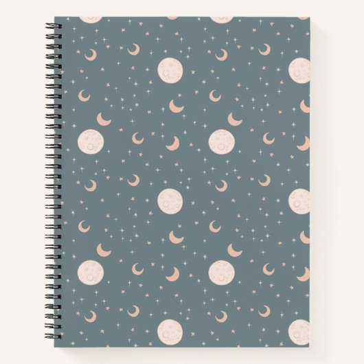 月と星 – 青 ノートブック (正面)