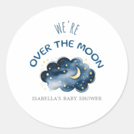 月と星We are over the Moon封筒用シール ラウンドシール