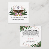 月と月のろうそくの意図の呪文 スクエア名刺 (正面/裏面)