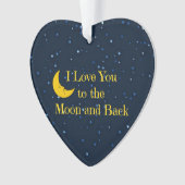 月と月の男にあなたを愛する オーナメント (正面)