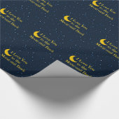 月と月の男にあなたを愛する ラッピングペーパー (角)