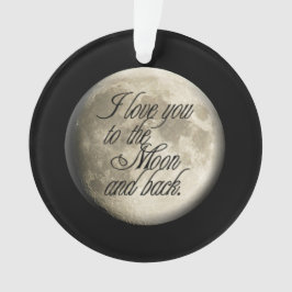 月と月を愛し、月をバック オーナメント
